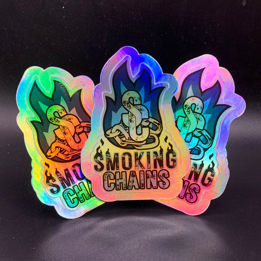 Smoking Chains Holographic Sticker